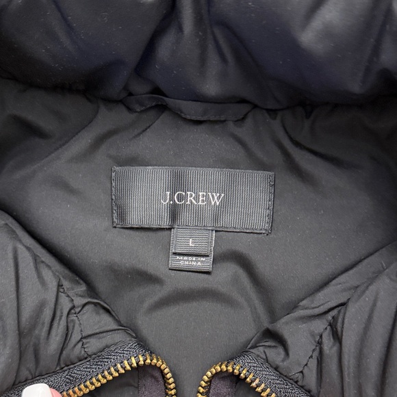 Jcrew Black Quilted Vest with Gold Accents - Picture 3 of 3